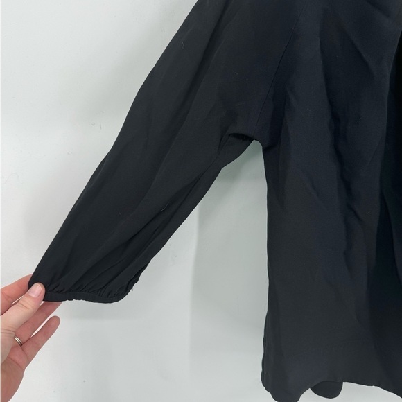 Rochas Black Camica Penny Keyhole Back Women 38/8/Medium Quarter Sleeve Blouse - Picture 4 of 13